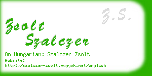 zsolt szalczer business card